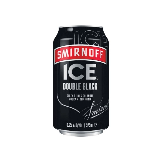 Smirnoff Ice Double Black 6.5% Cans 4x375ml