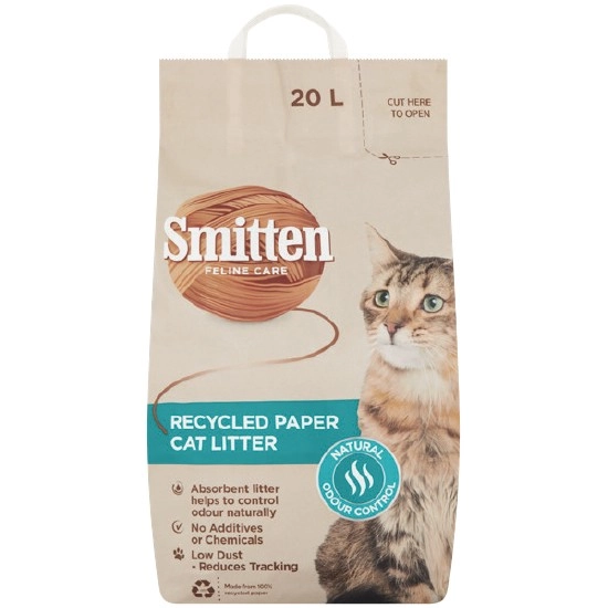 Smitten Recycled Paper Cat Litter 10 Litre