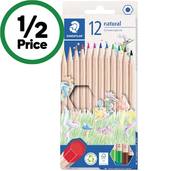 Staedtler Natural Coloured Pencils Pk 12