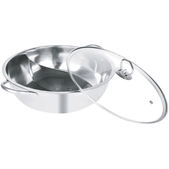 Stainless Steel Double Hotpot 28cm