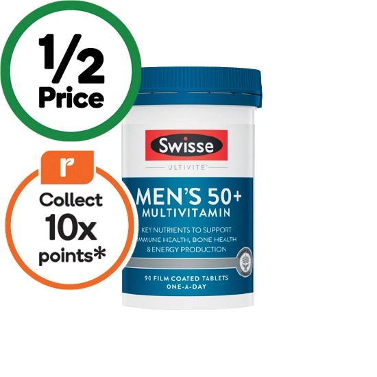 Swisse Ultivite Men’s 50+ Multivitamin Tablets Pk 90~