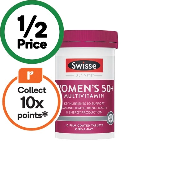 Swisse Ultivite Women’s 50+ Multivitamin Tablets Pk 90~