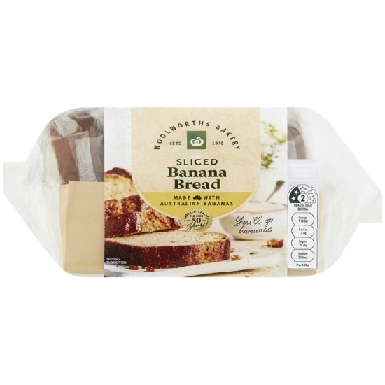 Woolworths Banana Bread Slices Pk 5