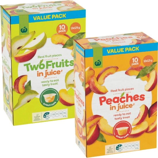 Woolworths Fruit in Juice 10 x 125g