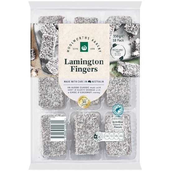 Woolworths Lamington Fingers Pk 18