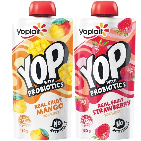 Yoplait YOP Kids Yoghurt Pouch 130g – From the Fridge