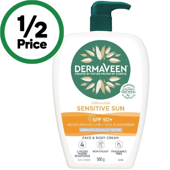 Dermaveen Sensitive Sun SPF50+ Face & Body Cream 500g#