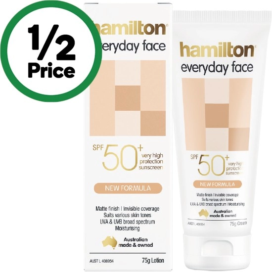 Hamilton Everyday Face Sunscreen SPF50+ 75g#