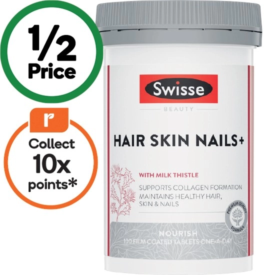 Swisse Beauty Hair Skin Nails+ Tablets Pk 100^