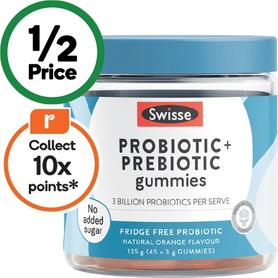 Swisse Probiotic + Prebiotic Gummies Pk 45^