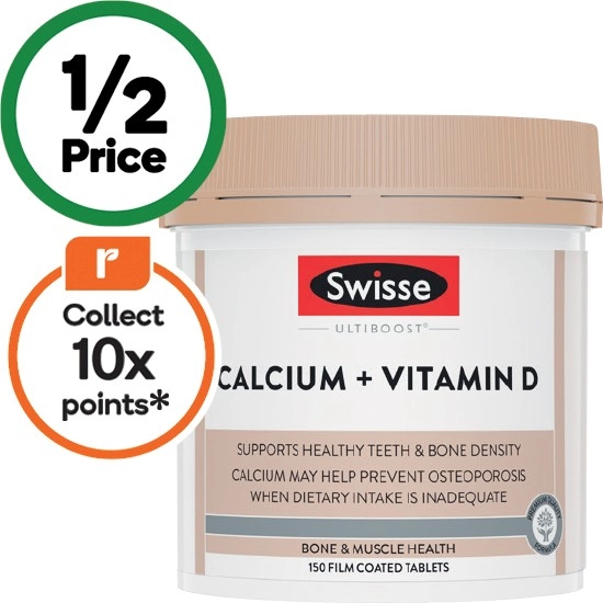 Swisse Ultiboost Calcium + Vitamin D Tablets Pk 150^