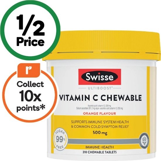 Swisse Ultiboost Vitamin C Chewable Tablets Pk 310^