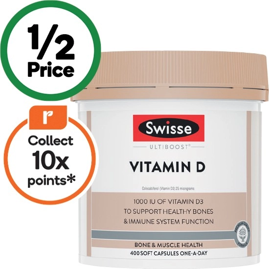 Swisse Ultiboost Vitamin D Capsules Pk 400^