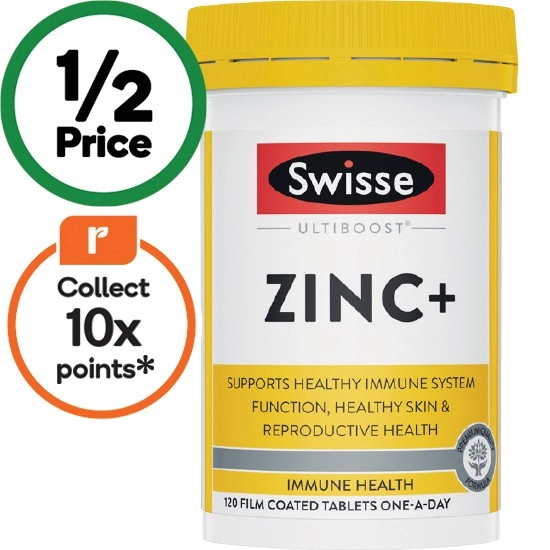 Swisse Ultiboost Zinc+ Tablets Pk 120^