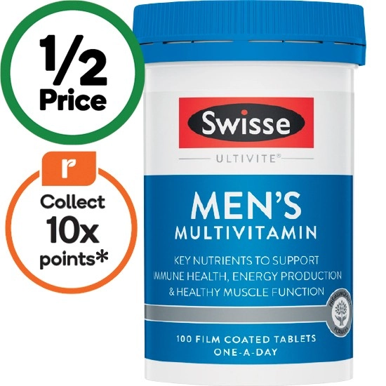 Swisse Ultivite Men's Multivitamin Tablets Pk 100^