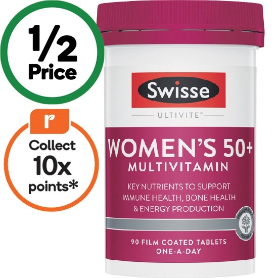 Swisse Ultivite Women's 50+ Multivitamin Tablets Pk 90^