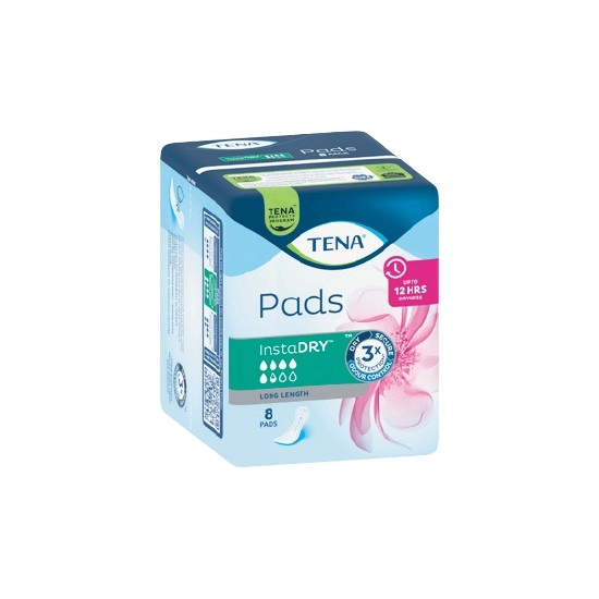 Tena Pads Instadry Long Length Pk 8