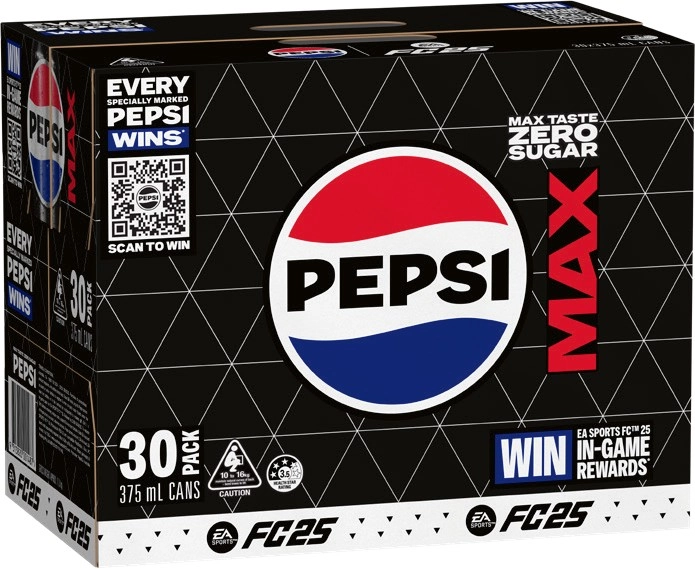 Pepsi Max or Cola 30x375mL Selected Varieties