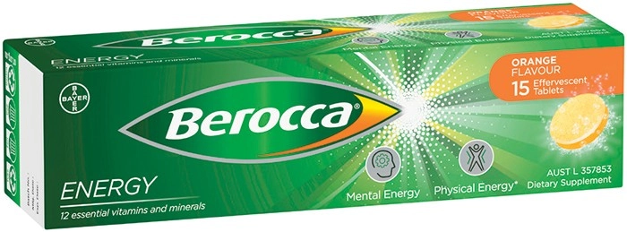 Berocca Energy Effervescent Tablets 15 Pack Selected Varieties*