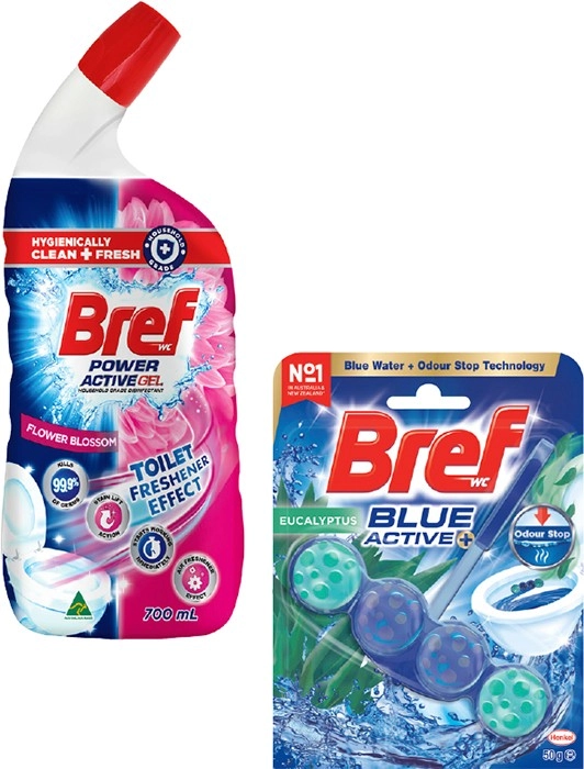 Bref Rim Block Toilet Cleaner 42‑50g or Gel 600‑700mL Selected Varieties