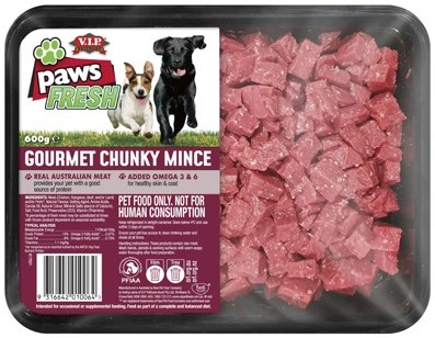 Paws Fresh Dog Food 600g Selected Varieties (From The Meat Dept)