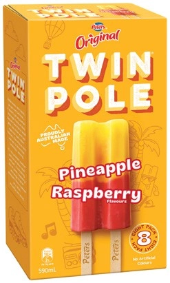 Peters Original Twin Pole, Frosty Fruits 8 Pack or Fruit Stack 6 Pack Selected Varieties