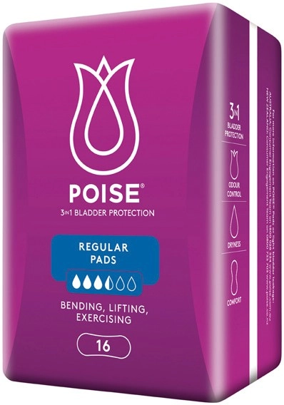 Poise Pads 10‑16 Pack Selected Varieties