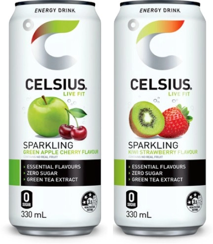 NEW Celsius Sparkling Energy Drink 330mL Selected Varieties