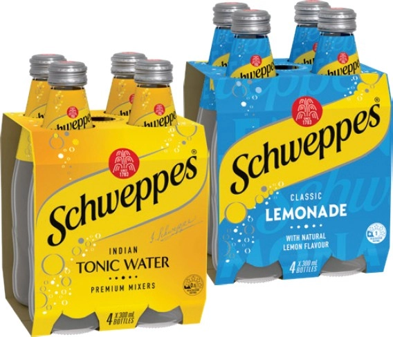 Schweppes Mixers 4x300mL Selected Varieties