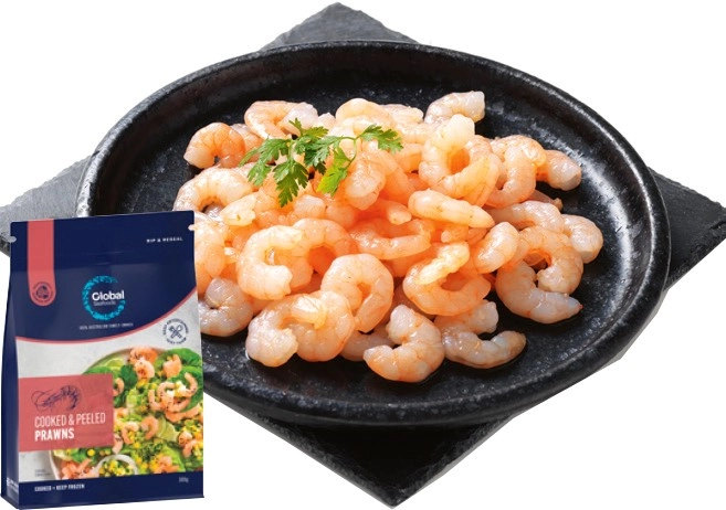 Global Seafoods Cooked & Peeled Prawns 300g