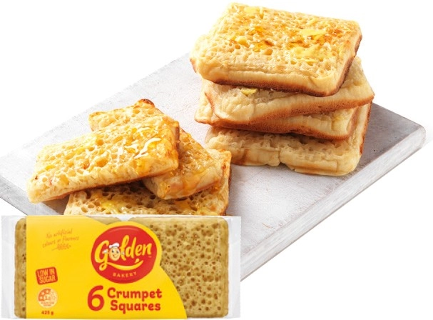 Golden Crumpet Squares 6 Pack