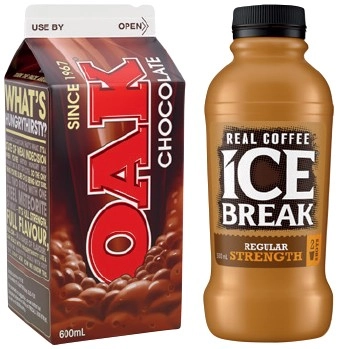 Ice Break Real Coffee 500mL or Oak Flavoured Milk 600mL Selected Varieties