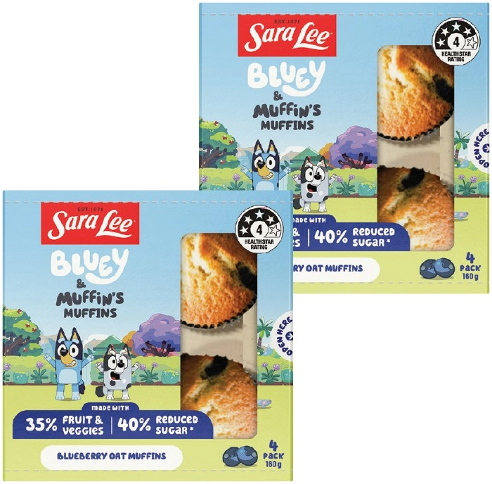 NEW Sara Lee Bluey Muffins 4 Pack Selected Varieties