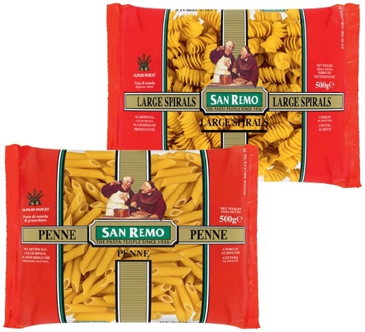 San Remo Pasta 375‑500g Selected Varieties