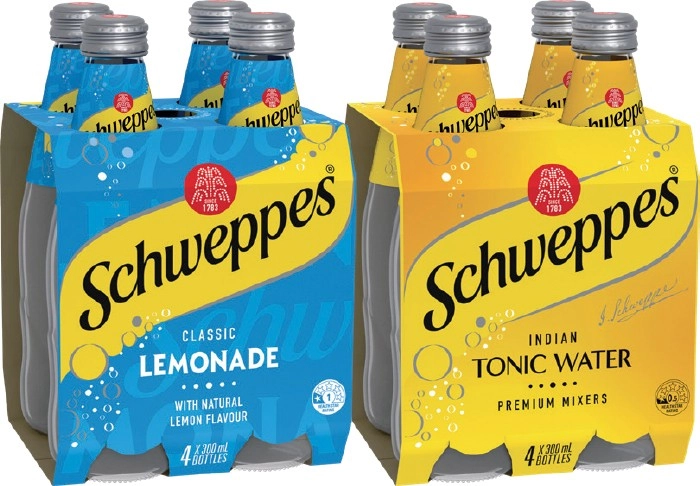 Schweppes Mixers 4x300mL Selected Varieties