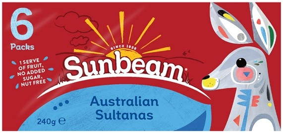 Sunbeam Sultanas Snack Packs 6x40g