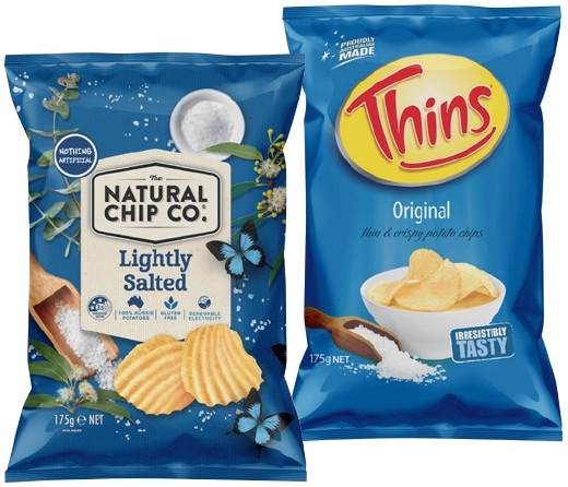 The Natural Chip Co., Thins Chips 150-175g or Onion Rings 85g Selected Varieties