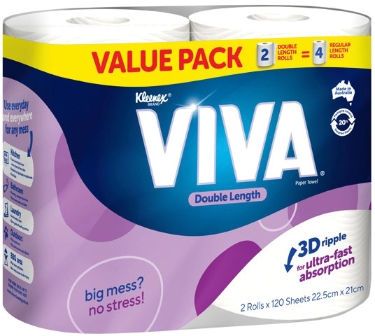 Viva Double Length Paper Towel 2 Pack Selected Varieties