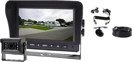 Gator 7” Dash Mount Reverse Monitor - Dual Cameras & Trailer Cable Kit