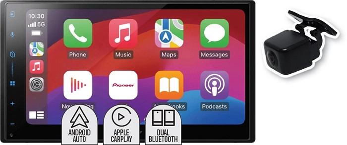 Pioneer 6.8” Wireless CarPlay & Android Auto Receiver Bluetooth Camera Input & Reverse Camera