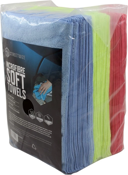 Streetwize Microfibre Cloths 50 Piece