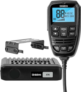 Uniden 5W 80CH Heavy Duty Compact UHF CB Radio with Remote Speaker Mic