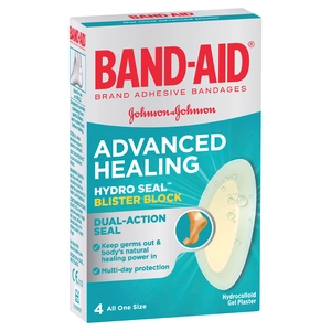 BAND-AID Advanced Healing Hydro Seal Blister Block Gel 4 Pack