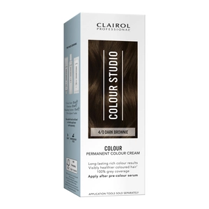 Clairol Professional Colour Studio Step 2 Permanent Hair Colour Cream 4/0 Dark Brownie 150mL