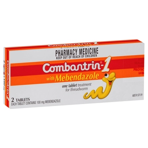 COMBANTRIN-1 with Mebendazole 2 Tablets