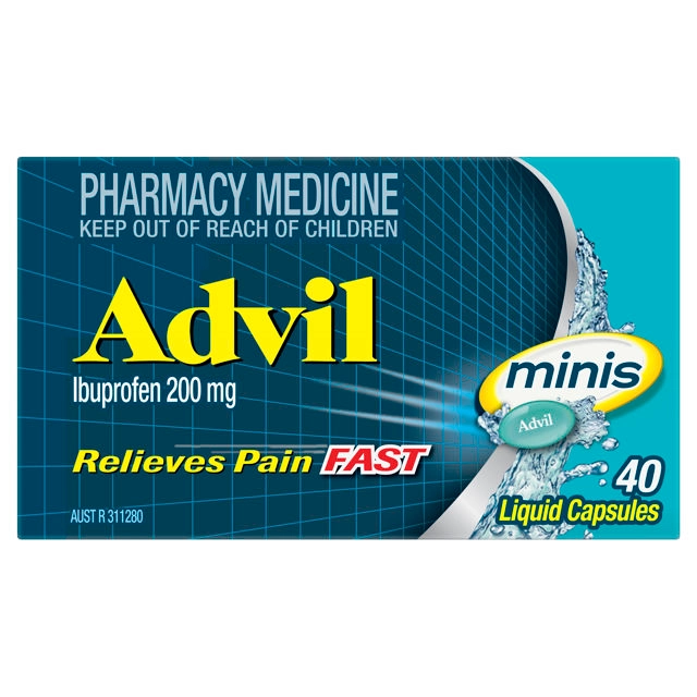 Advil Minis 200mg 40 Liquid Capsules