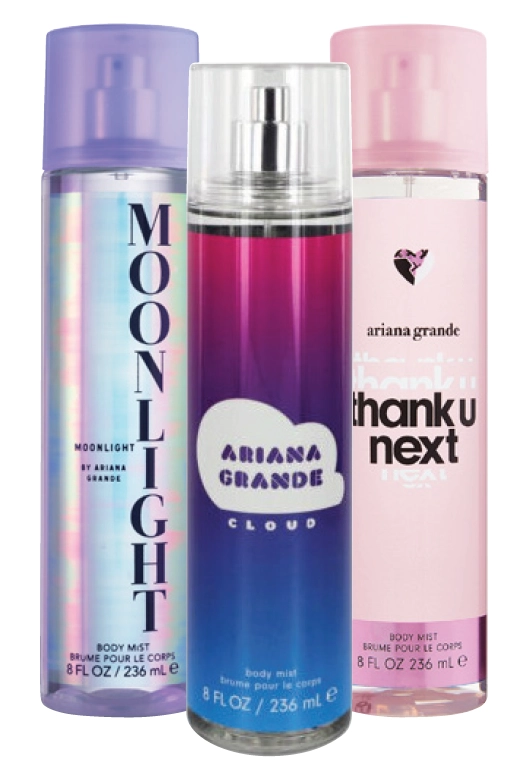 Ariana Grande Moonlight Body Mist, Cloud Body Mist, Thank U Next Body Mist 236ml