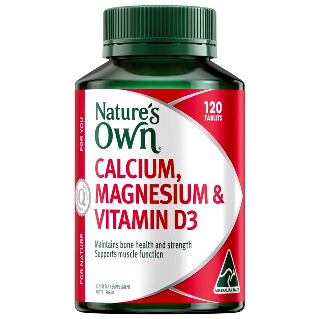 Nature's Own Calcium 500mg Magnesium 250mg & Vitamin D3 - 120 Tablets