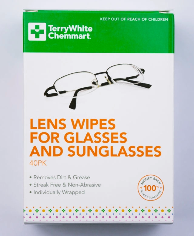 TerryWhite Chemmart Lens Cleaning Wipes 40 Pack