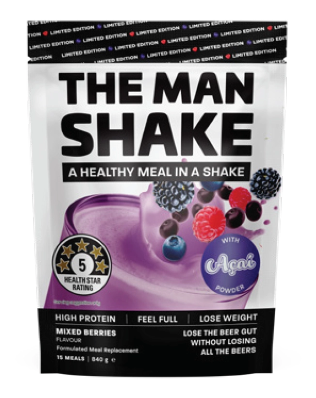 The Man Shake Meal Replacement Mixed Berries 840g